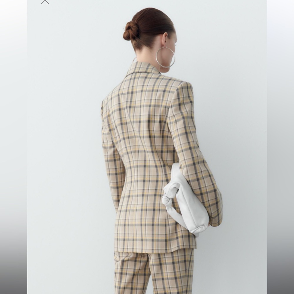 ZARA FITTED PLAID BLAZER #Cybermondaysale - Picture 8 of 14
